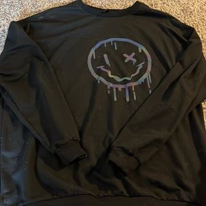 This is a black oversized crewneck from shein that is great material.